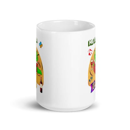 White glossy mug - Scarlett Rolling