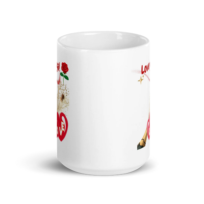 White glossy mug - Scarlett Rolling