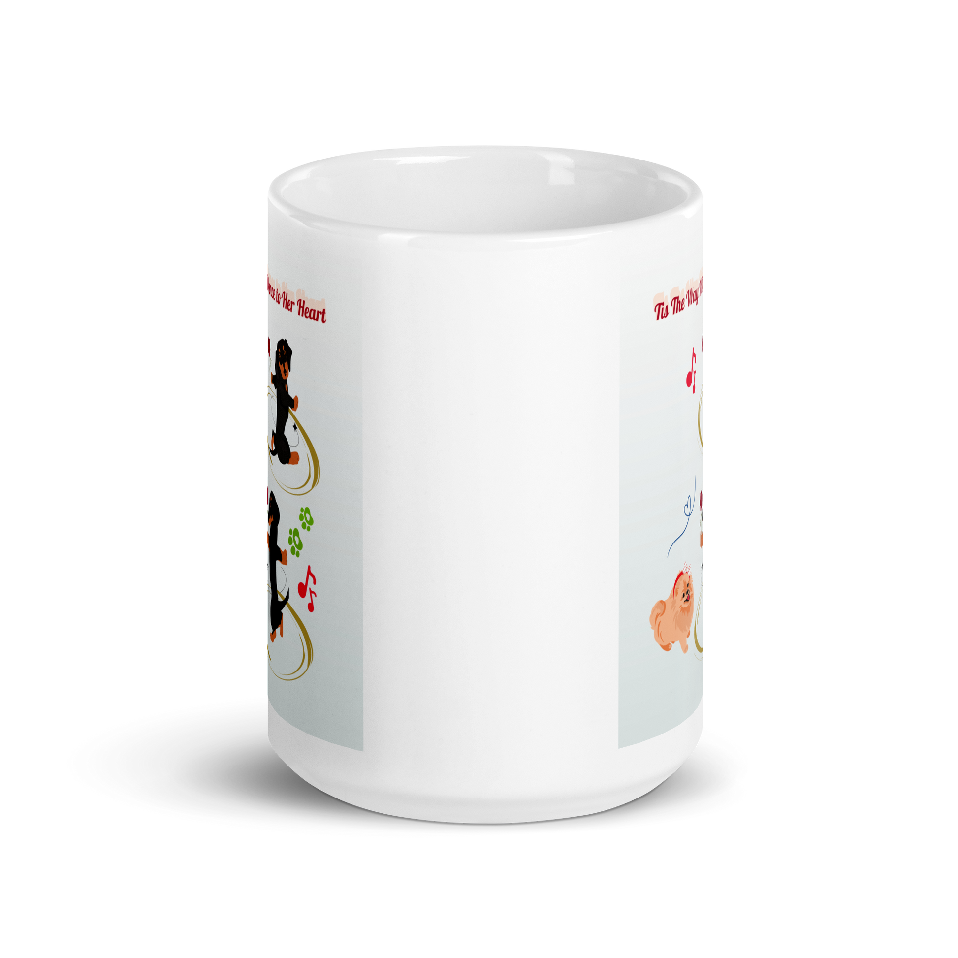 White glossy mug - Scarlett Rolling