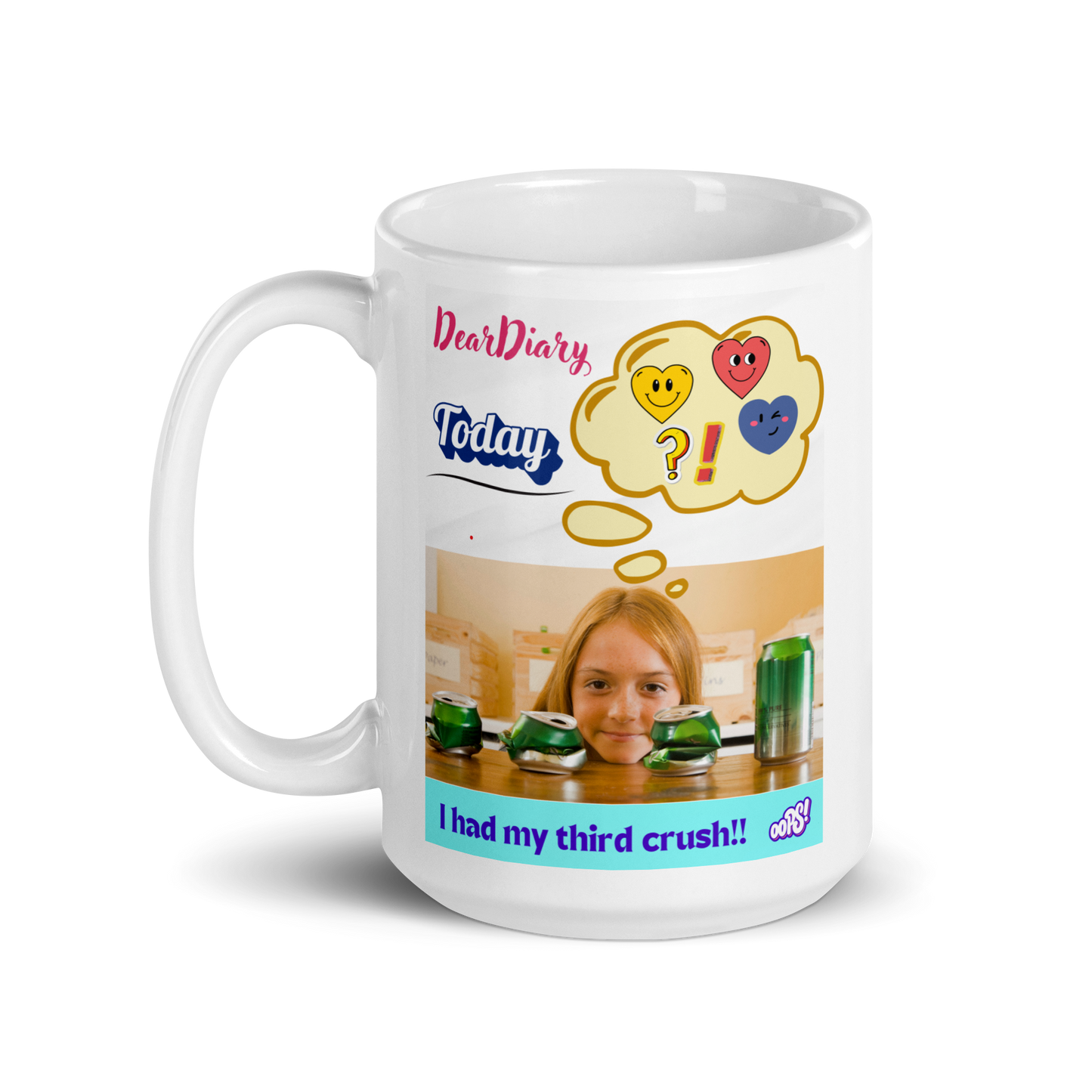 White glossy mug - Scarlett Rolling