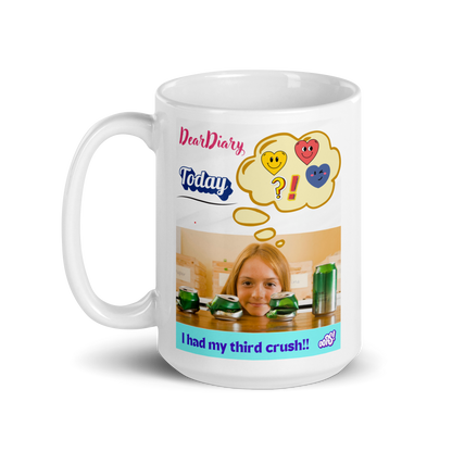 White glossy mug - Scarlett Rolling