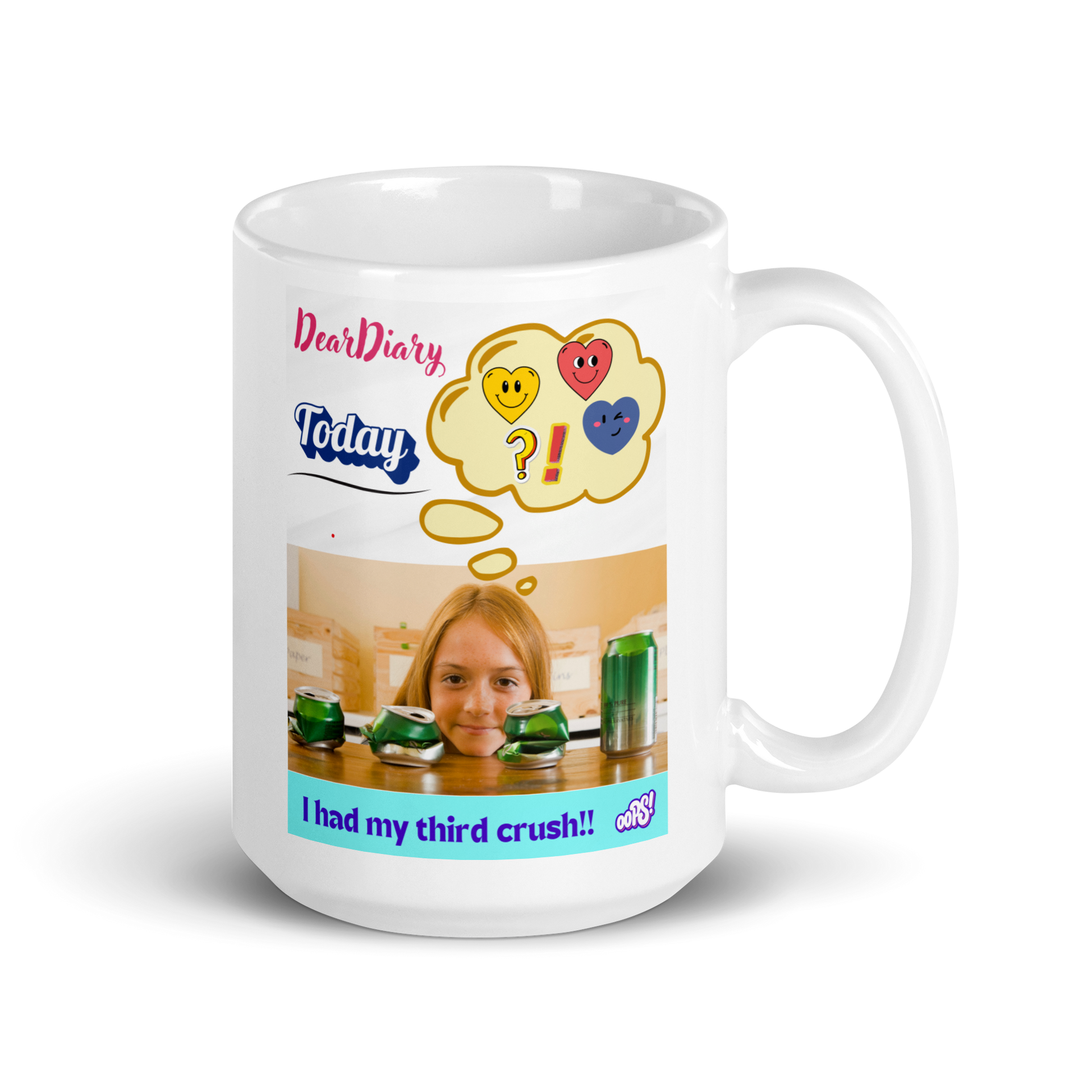 White glossy mug - Scarlett Rolling