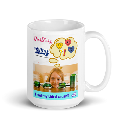 White glossy mug - Scarlett Rolling