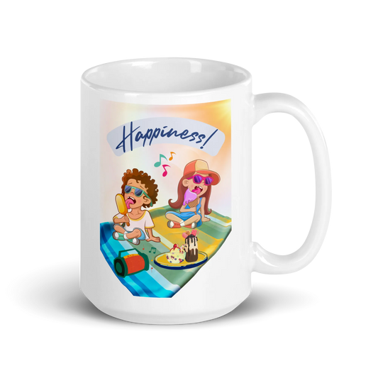 White glossy mug - Scarlett Rolling