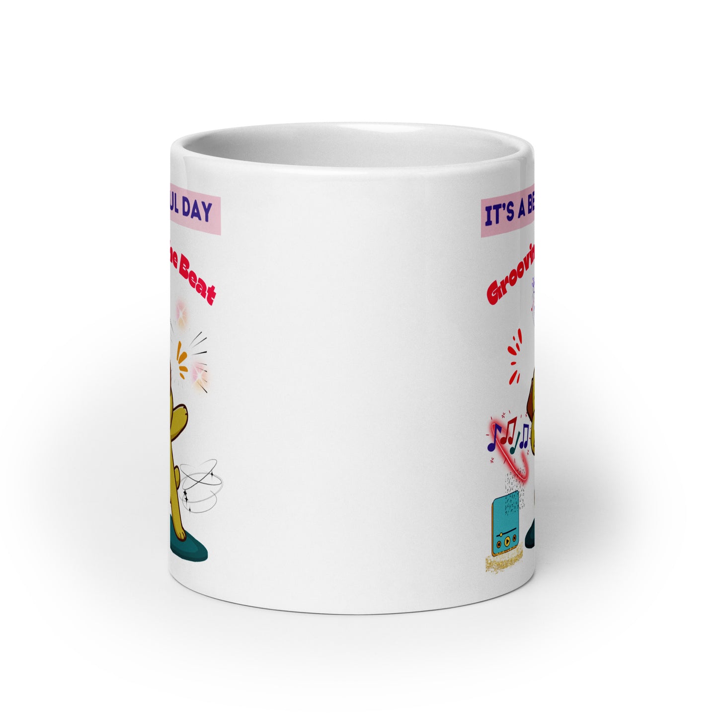 White glossy mug - Scarlett Rolling